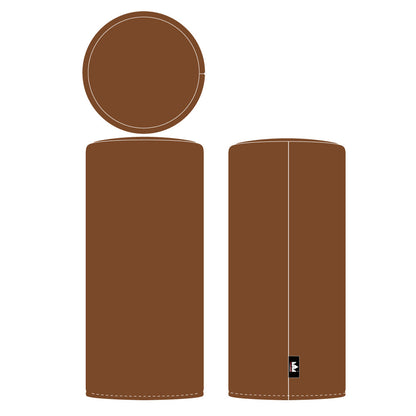 Custom PU Leather Barrel Wood Head Cover with Embroidered Logo