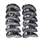 Black&Grey Camouflage Neoprene Iron Head Cover Set - CraftsmanGolf