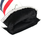White Blue Red Wood Head Cover - CraftsmanGolf