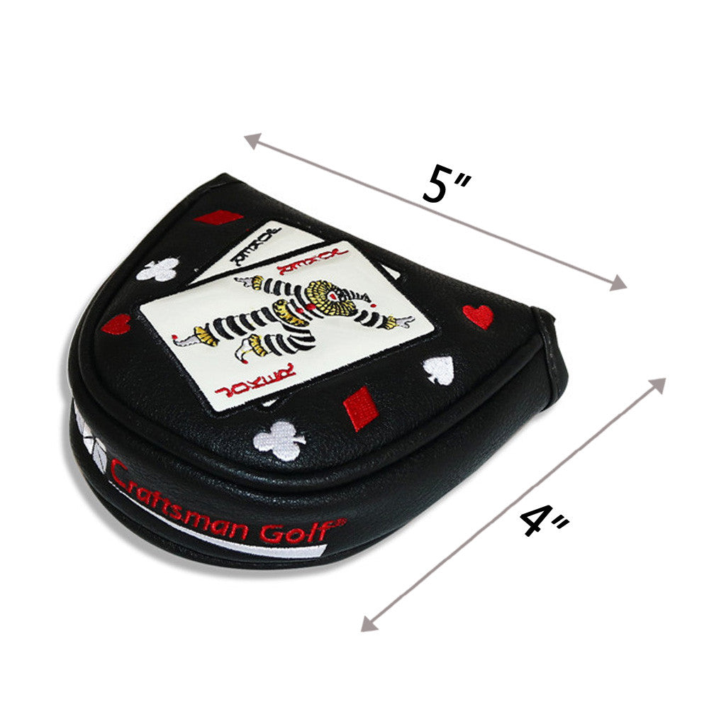 Joker Poker Mallet Putter Head Cover Black - CraftsmanGolf
