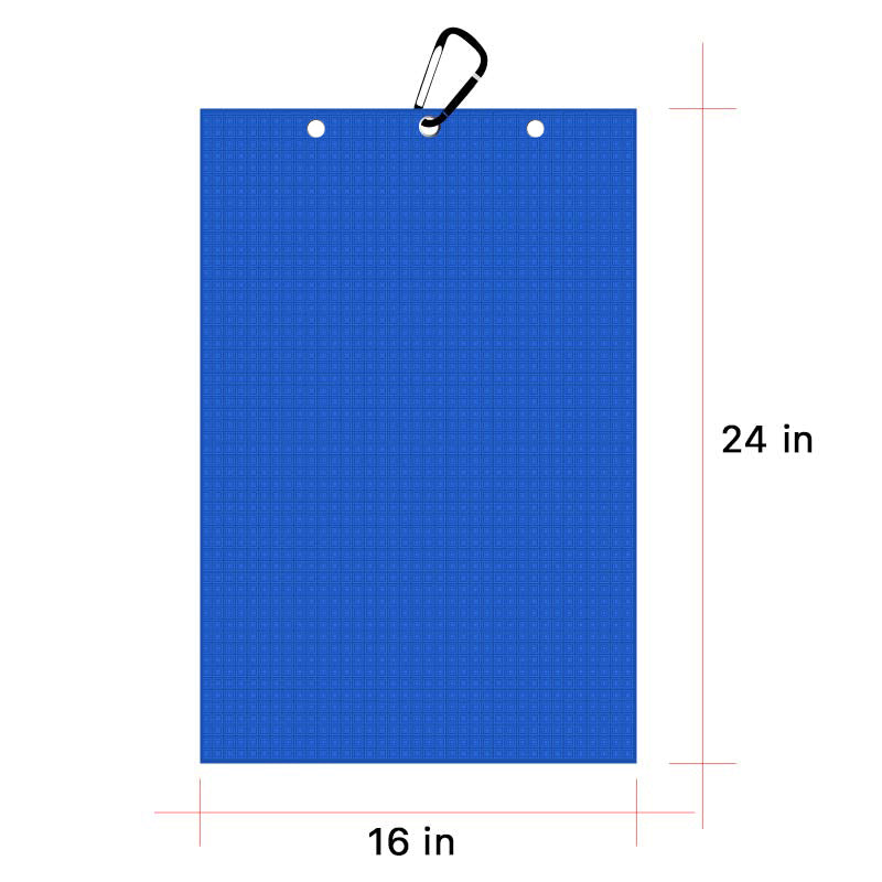 Personalized Golf Waffle Microfiber Tri-Fold Towel 16“ x 24” With Logo and Name