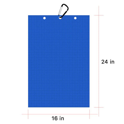 Personalized Golf Waffle Microfiber Tri-Fold Towel 16“ x 24” With Logo and Name