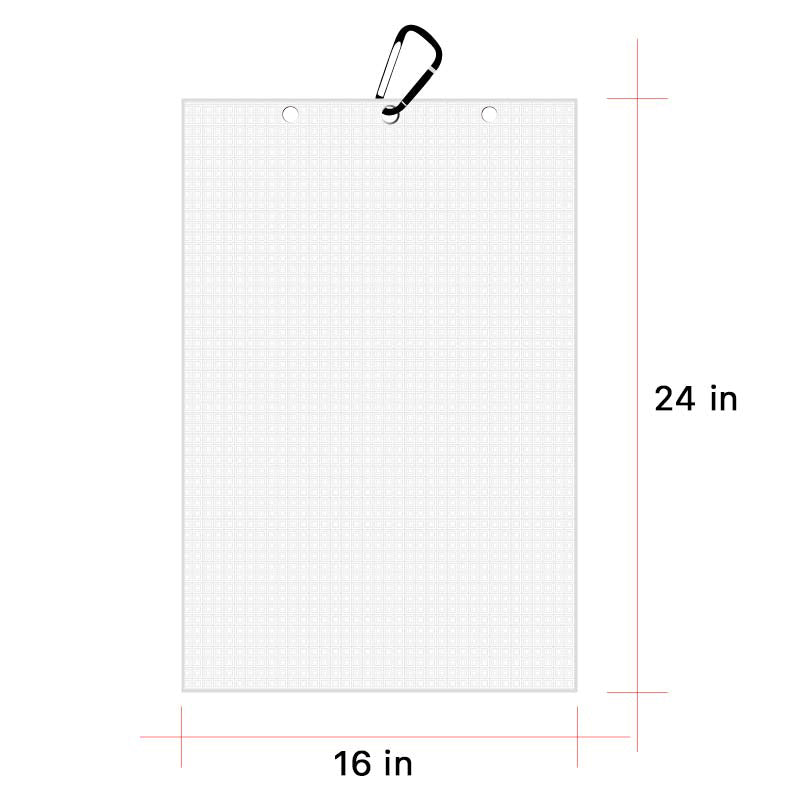 Personalized Golf Waffle Microfiber Tri-Fold Towel 16“ x 24” With Logo and Name