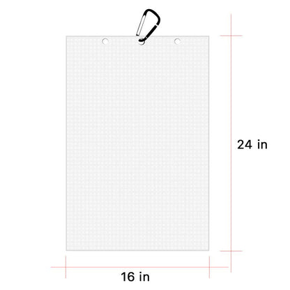 Personalized Golf Waffle Microfiber Tri-Fold Towel 16“ x 24” With Logo and Name