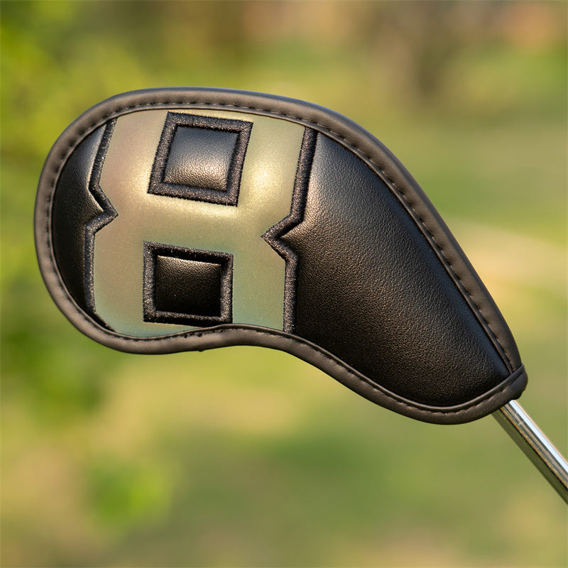 Black Gradient Colors Magnetic Golf Club Iron Headcovers Set 10pcs-CraftsmanGolf