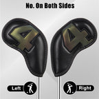 Black Gradient Colors Magnetic Golf Club Iron Headcovers Set 10pcs-CraftsmanGolf