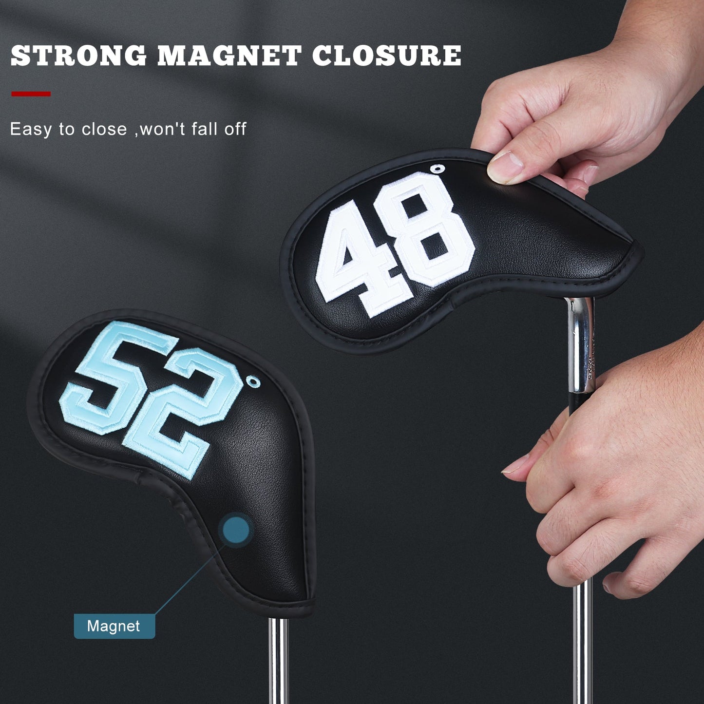 Colorful Numbers Magnetic Wedge Iron Headcovers Set (48¡ã,50¡ã,52¡ã,54¡ã,56¡ã,58¡ã,60¡ã)