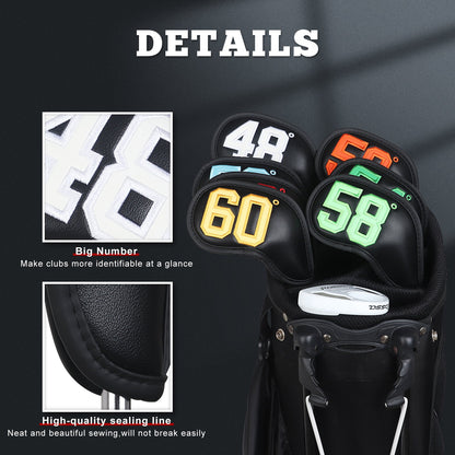Colorful Numbers Magnetic Wedge Iron Headcovers Set (48¡ã,50¡ã,52¡ã,54¡ã,56¡ã,58¡ã,60¡ã)