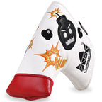 Angry Bombs Leather Golf Putter Blade Head Cover-CraftsmanGolf
