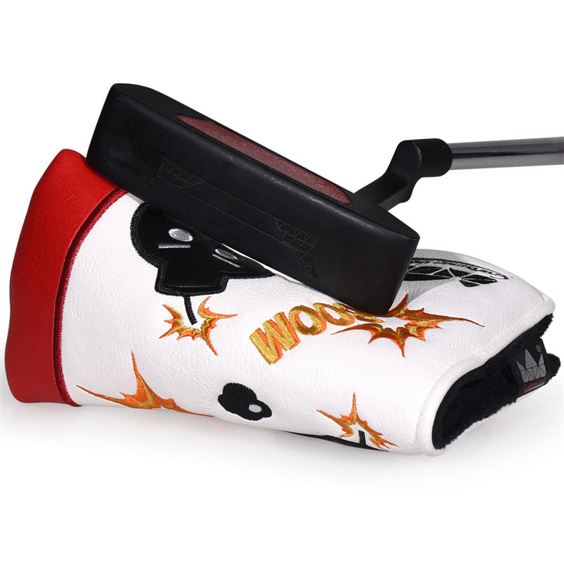 Angry Bombs Leather Golf Putter Blade Head Cover-CraftsmanGolf