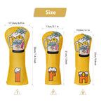 Beer Golf Club Headcovers Set (Driver, Fairway, Hybrid Cover)- Craftsman Golf