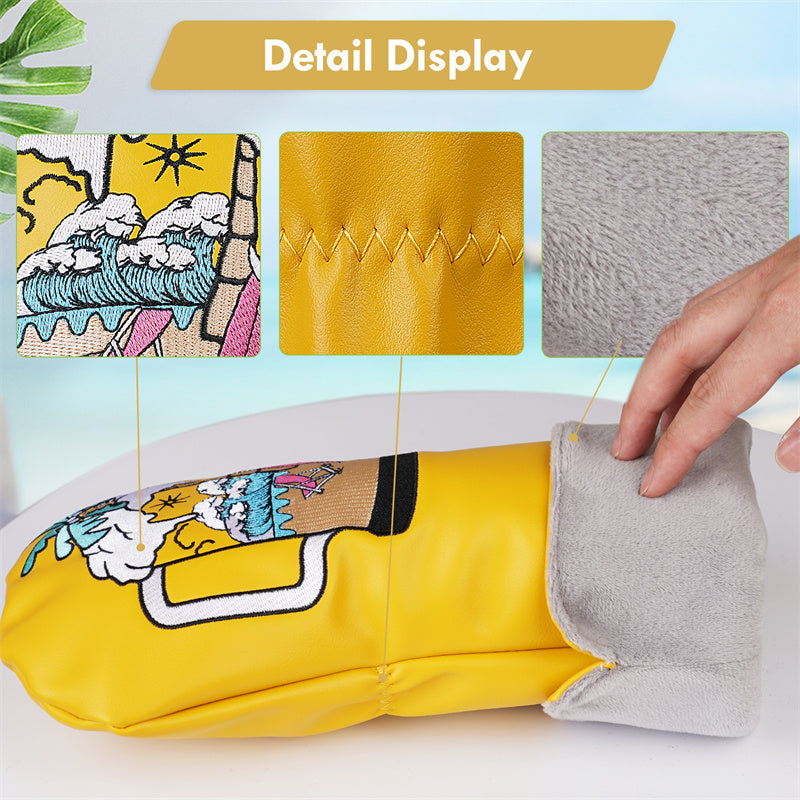 Beer Golf Club Headcovers Set (Driver, Fairway, Hybrid Cover)- Craftsman Golf