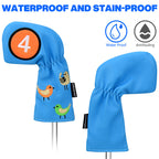 Birdies Blue Leather Golf Iron Head Covers 10pcs/ Set  - Craftsman Golf