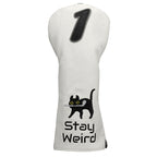 Black Cat Leather Golf Head Covers - Craftsman Golf