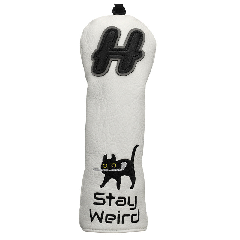 Black Cat Leather Golf Head Covers - Craftsman Golf