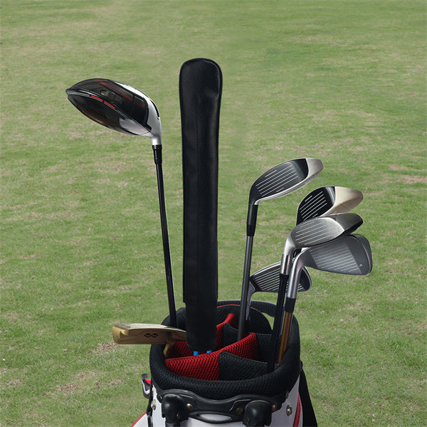 Black Leather Alignment Stick Cover-CraftsmanGolf