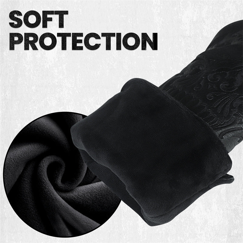 Black Skull Leather Golf Club Driver Head Cover