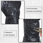 Black Skull Leather Golf Club Driver Headcover