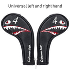 Both Sides Number Printing Shark Zipper Iron Head Cover Set - Craftsman Golf