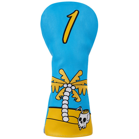 Coconut tree & Skull Golf Club Driver Head Cover - Craftsman Golf