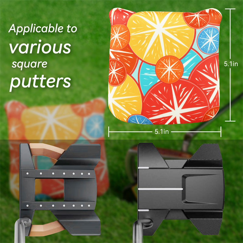 Colorful Orange Golf Club Large Mallet Putter Head Cover - Craftsman Golf