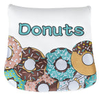 Donuts White Leather Golf Club Large Mallet Putter Head Cover With Magnet Closure - Craftsman Golf