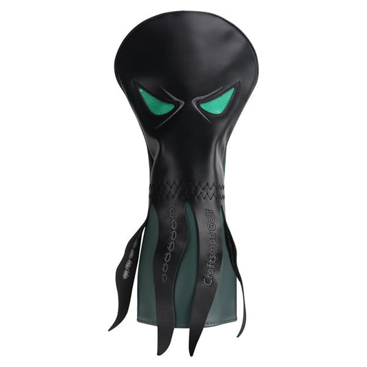 Green Eyes Octopus Pattern Leather Driver Head Cover-Craftsman golf