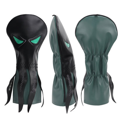 Green Eyes Octopus Pattern Leather Driver Head Cover-Craftsman golf