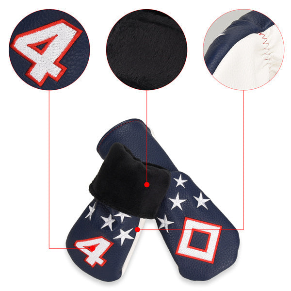 Blue & White Stars Hybrid Iron Head Covers Set-Craftsman Golf