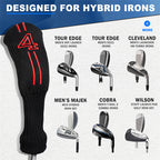 Knitted Colorful Numbers Golf Club Hybrid Iron Head Covers Set 8 Pcs-CraftsmanGolf