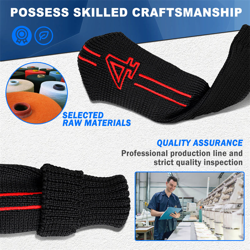 Knitted Colorful Numbers Golf Club Hybrid Iron Head Covers Set 8 Pcs-CraftsmanGolf