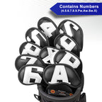 Large Number Leather Magnetic Iron Head Covers 10pcs