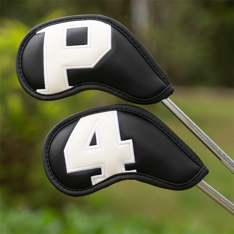 Large Number Leather Magnetic Iron Head Covers 10pcs