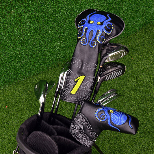Octopus & Auspicious Cloud Putter Blade Head Cover-Craftsman Golf
