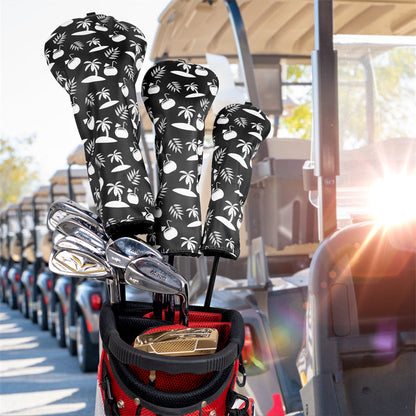 Palm Tree Golf Club Headcovers Set