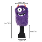 Purple Monster Golf Club Driver Headcover