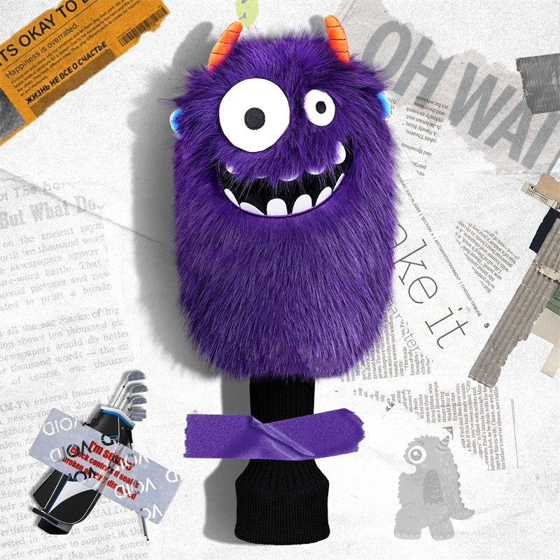 Purple Monster Golf Club Driver Head Cover