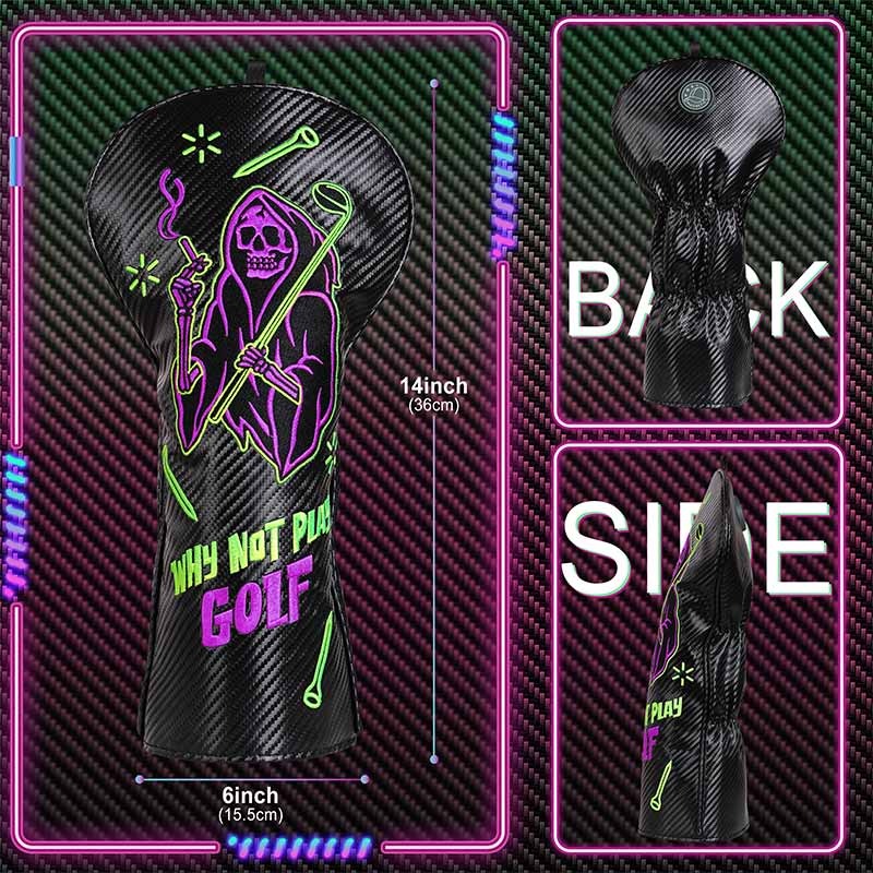 Fluorescent Reaper Golf Driver Headcover