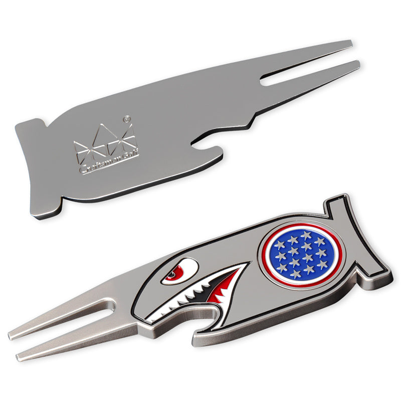 Shark Golf Divot Repair Tool With Marker-CraftsmanGolf