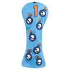 Skull & Bomb Leather Golf Club Driver Head Cover - Craftsman Golf