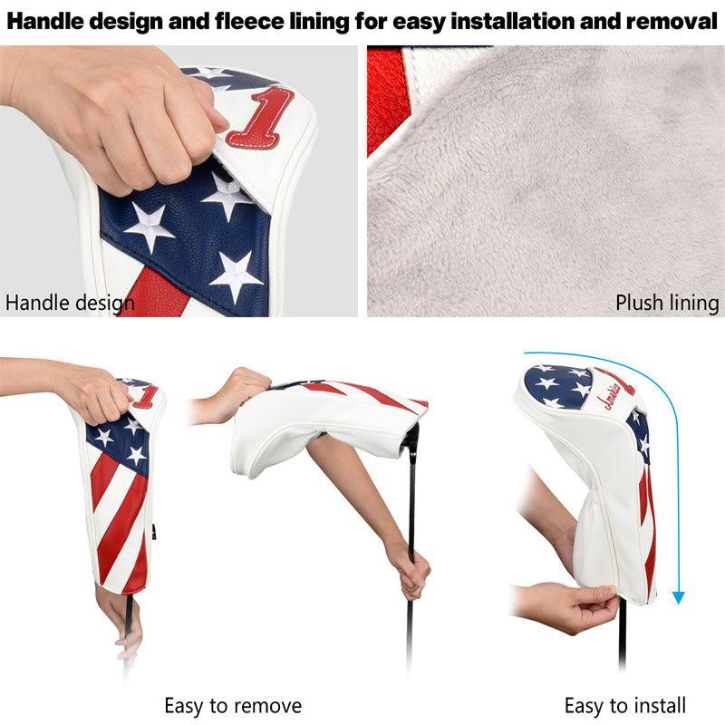 Stars and Stripes USA Golf Wood Head Cover-Craftsman Golf
