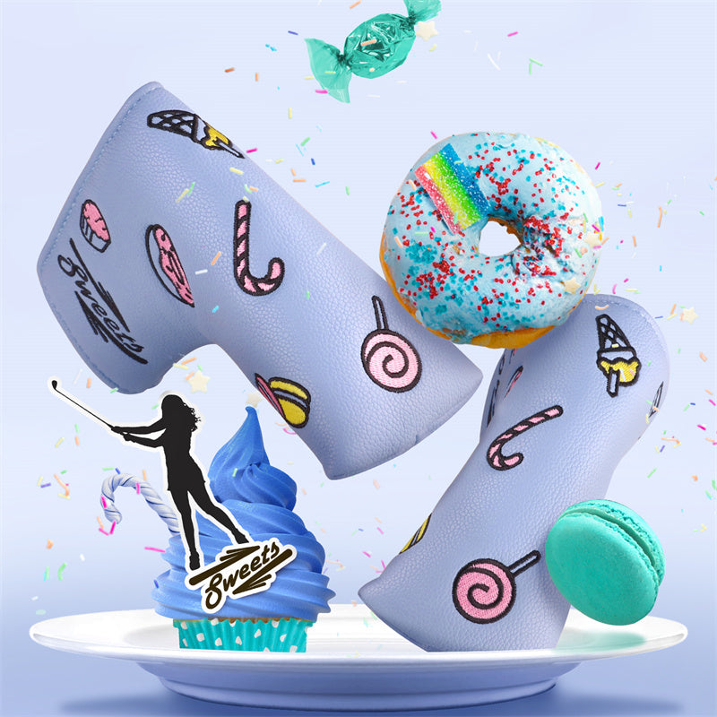 Sweet Candy Leather Golf Club Blade Putter Head Cover - Craftsman Golf