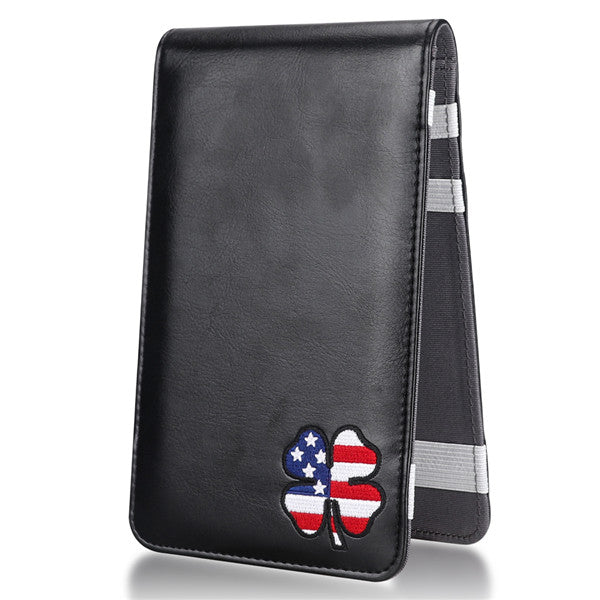 USA Clover Leather Scorecard & Yardage Book Holder - CraftsmanGolf