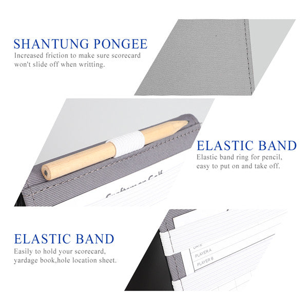 USA Clover Leather Scorecard & Yardage Book Holder - CraftsmanGolf