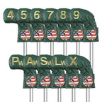 USA Flag Clover Iron Head Covers Set -Craftsman Golf