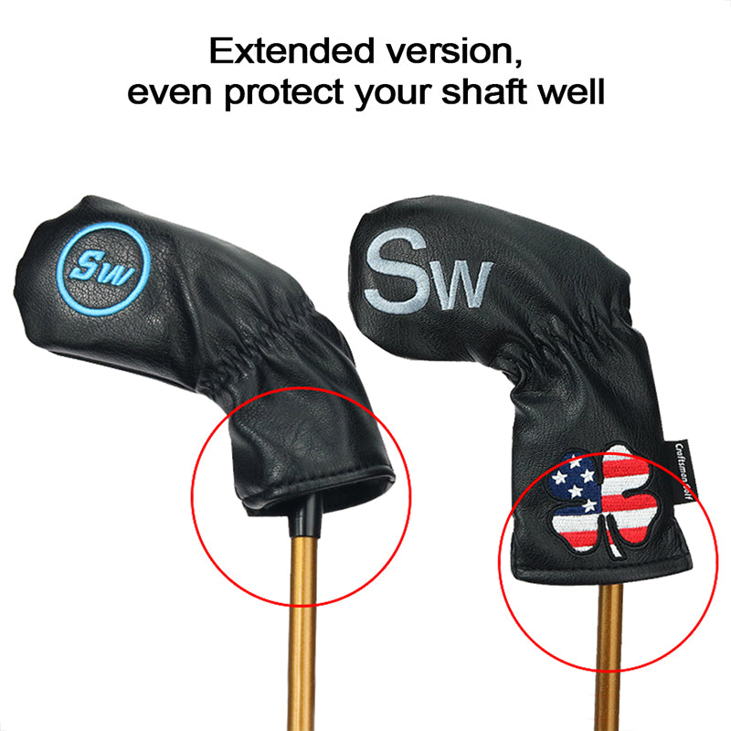 USA Flag Clover Iron Head Covers Set - CraftsmanGolf