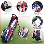 USA Stars Lightweight Golf Stand Bag With Rain Cover Strap - Craftsman Golf