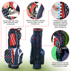 USA Stars Lightweight Golf Stand Bag With Rain Cover Strap - Craftsman Golf