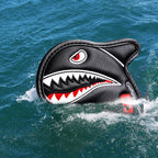 Vivid Shark Embroidery With 3D Fin Visible Red Numbers Iron Cover Set - Craftsman golf