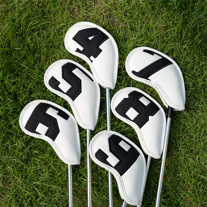 Large Number Leather Magnetic Iron Head Covers 10pcs